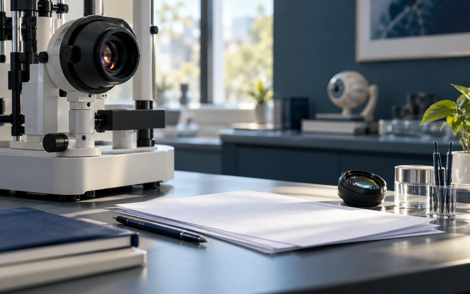 Ophthalmic research equipment and publication materials